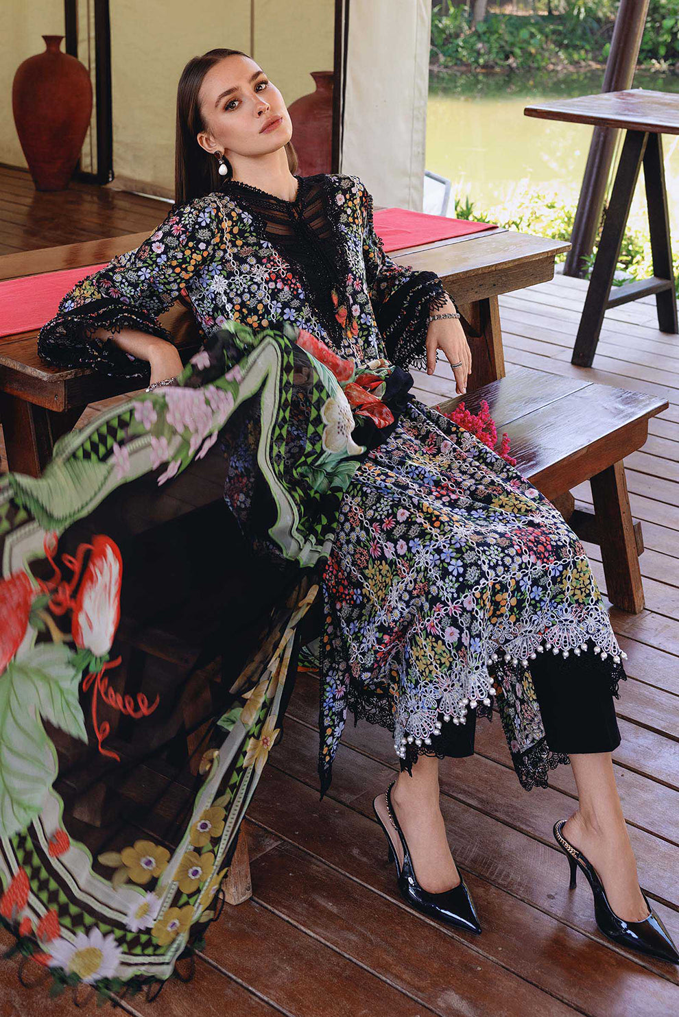 3 PIECE - UNSTITCHED | PRINTED LAWN - MB1231