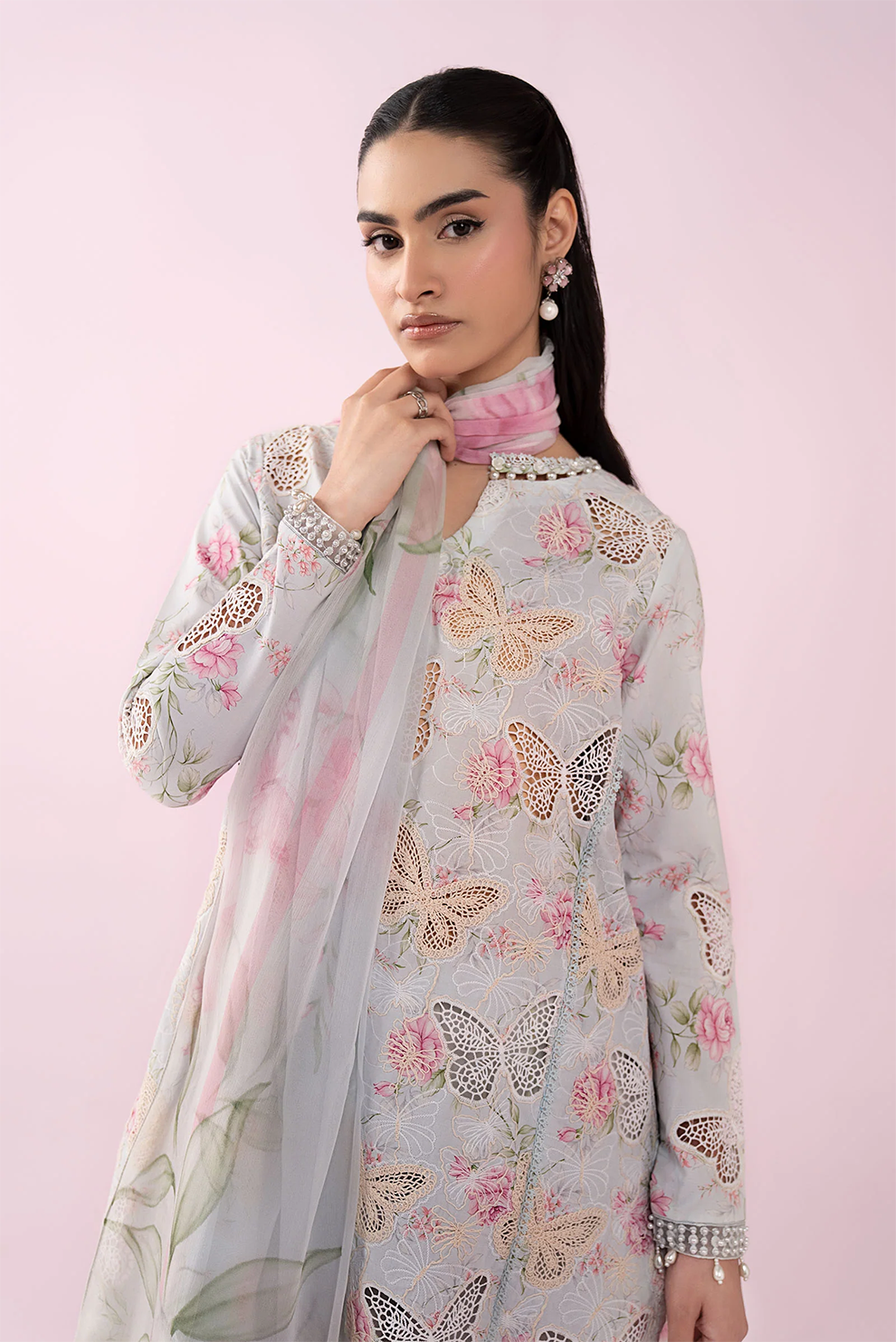 3 PIECE - UNSTITCHED | PRINTED LAWN - MB1217