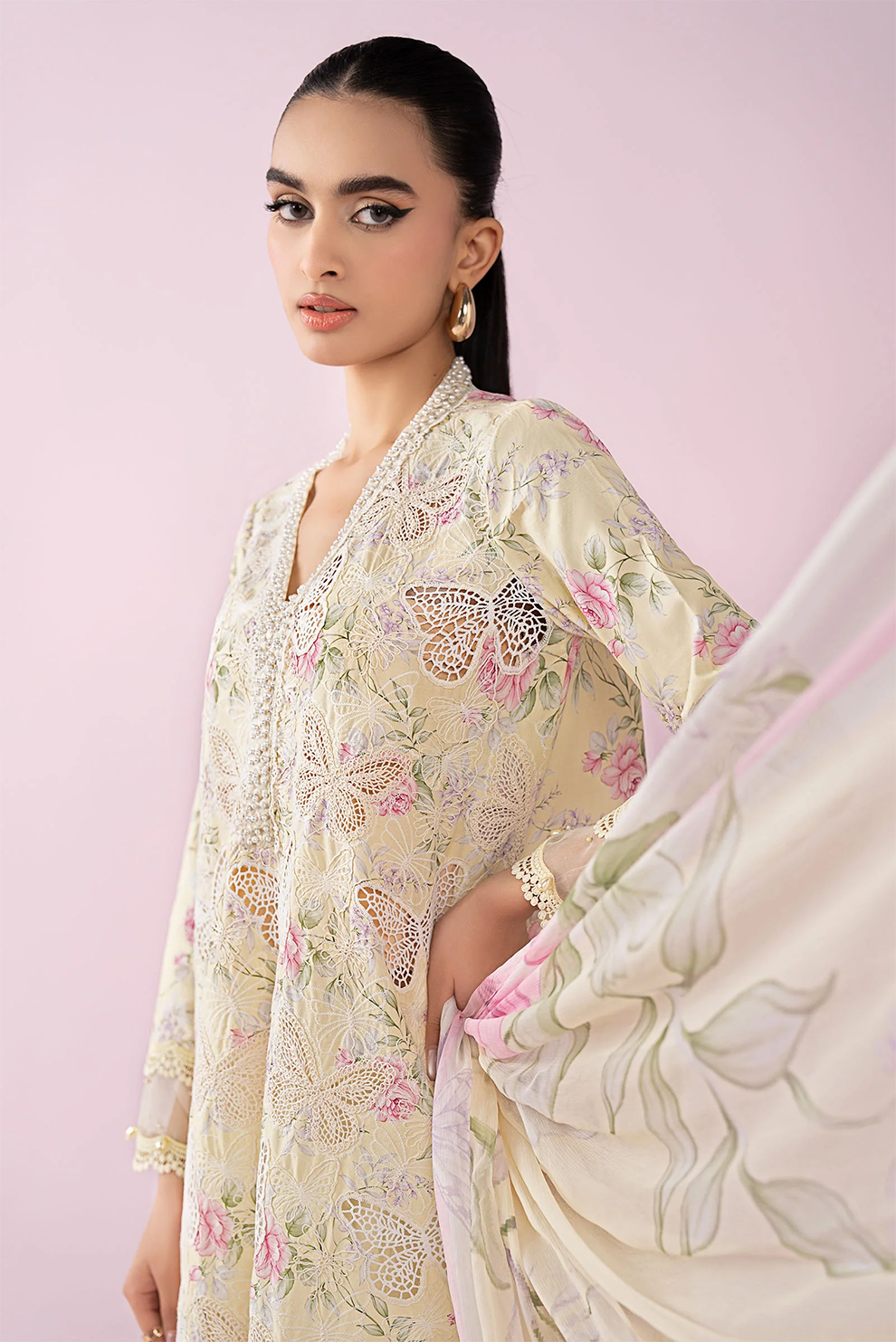 3 PIECE - UNSTITCHED | PRINTED LAWN - MB1218