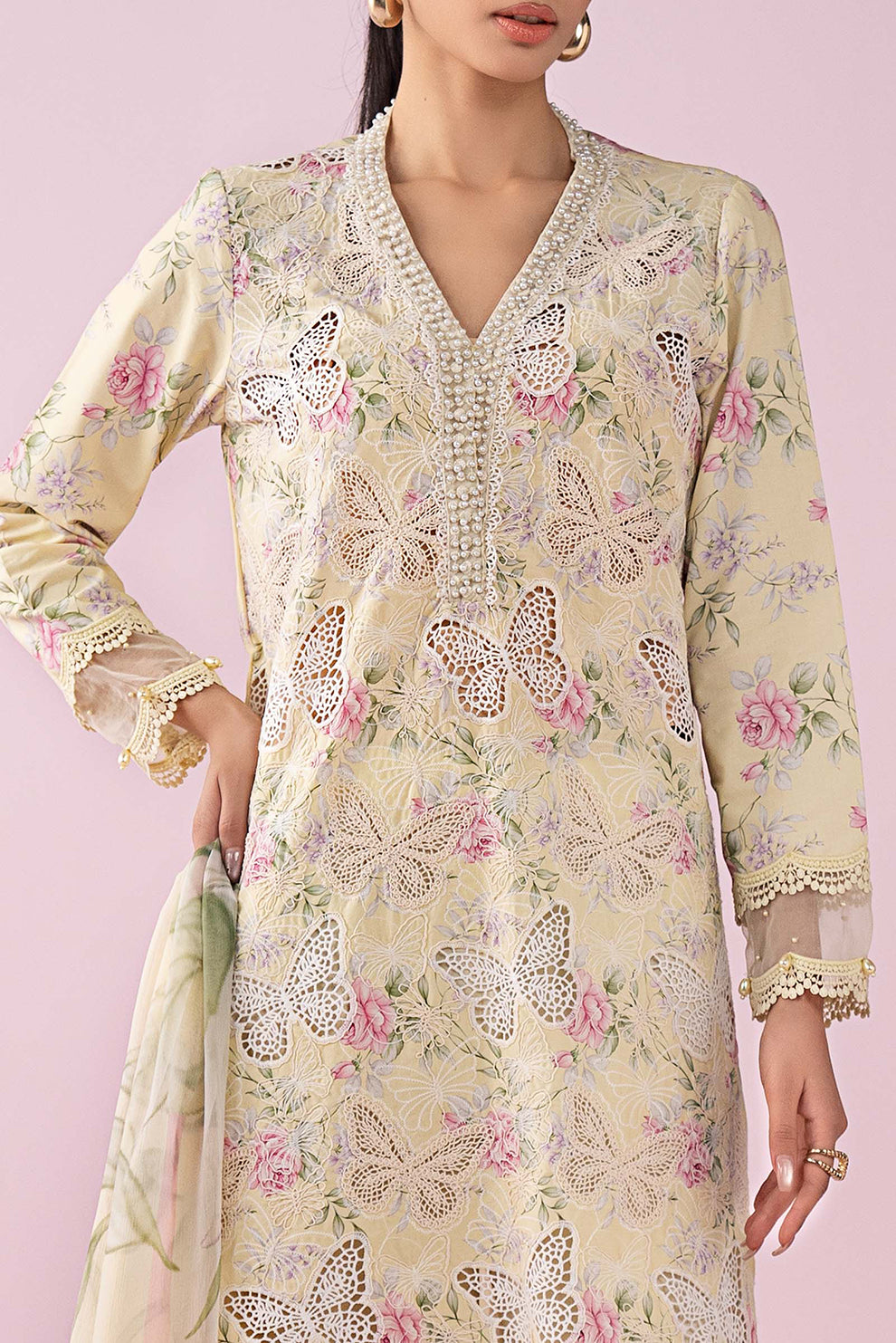 3 PIECE - UNSTITCHED | PRINTED LAWN - MB1218