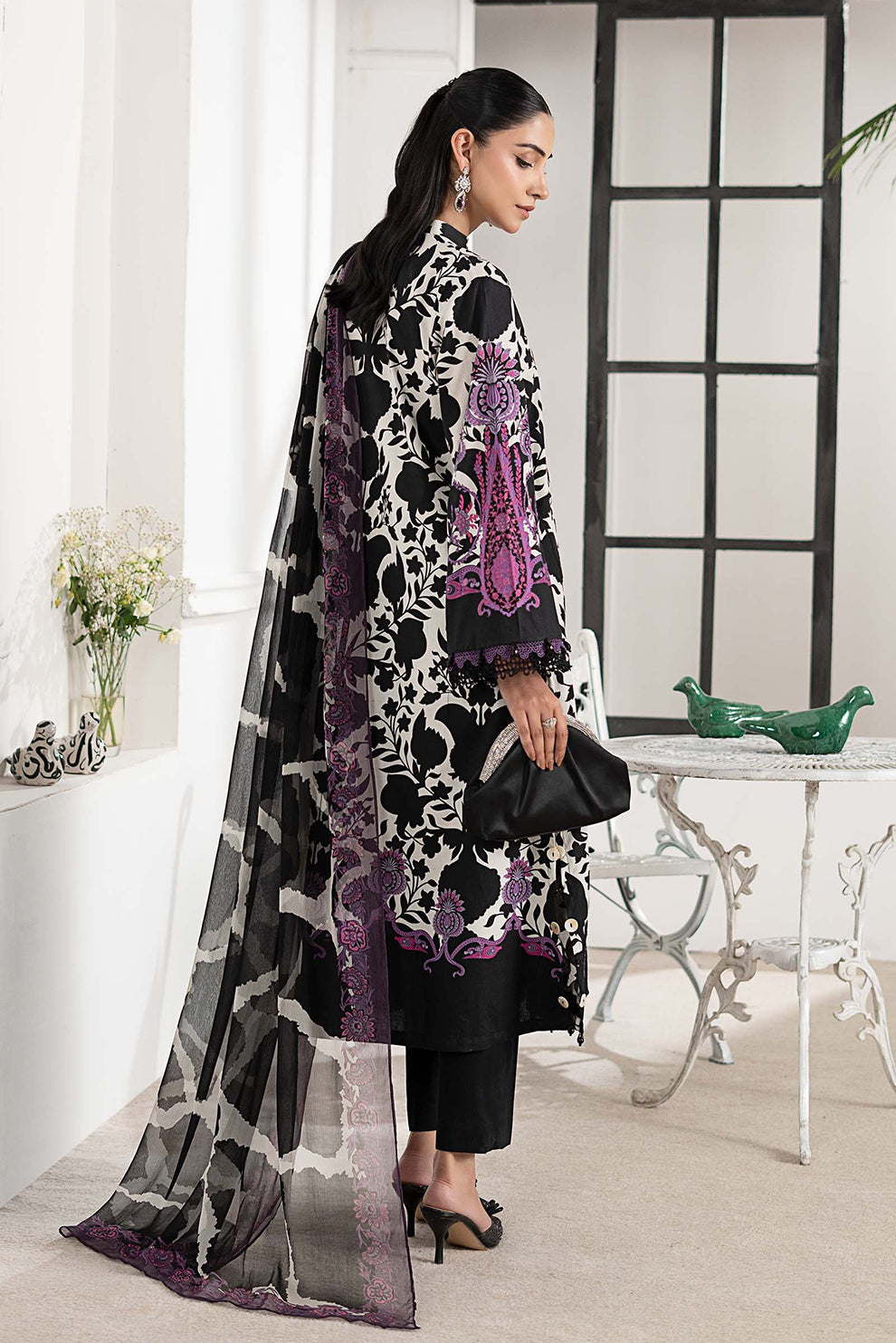 3 PIECE - UNSTITCHED | PRINTED LAWN - MB1214