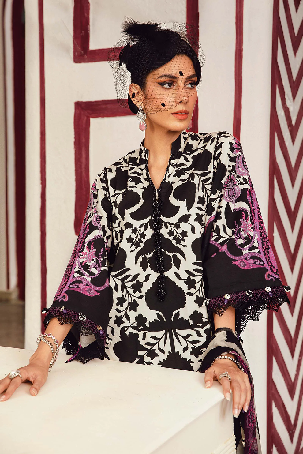 3 PIECE - UNSTITCHED | PRINTED LAWN - MB1214