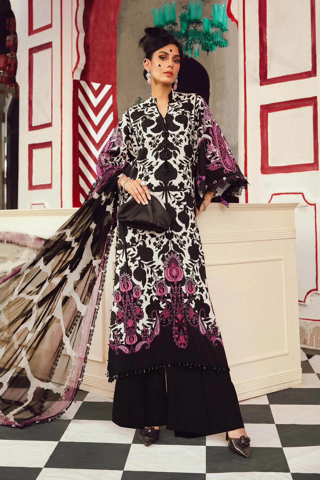 3 PIECE - UNSTITCHED | PRINTED LAWN - MB1214