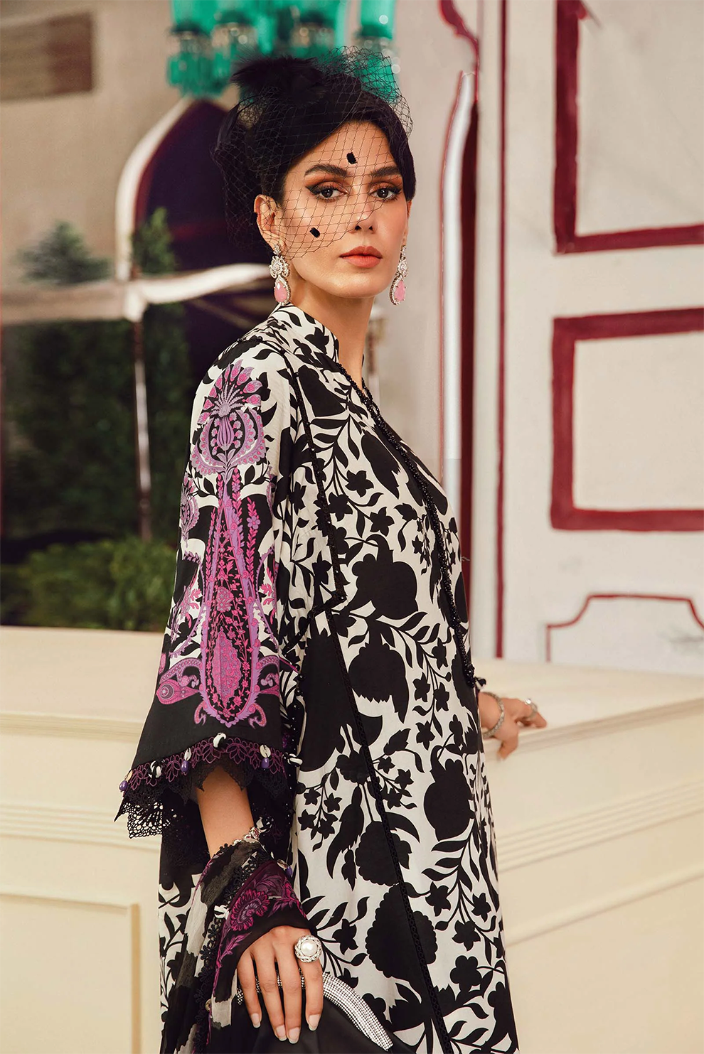 3 PIECE - UNSTITCHED | PRINTED LAWN - MB1214