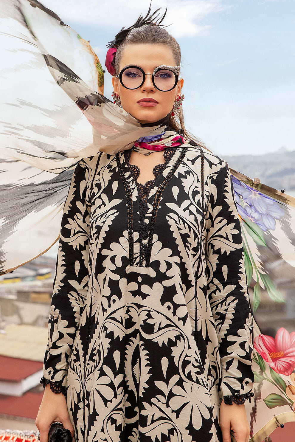 3 PIECE - UNSTITCHED | PRINTED LAWN - MB1202