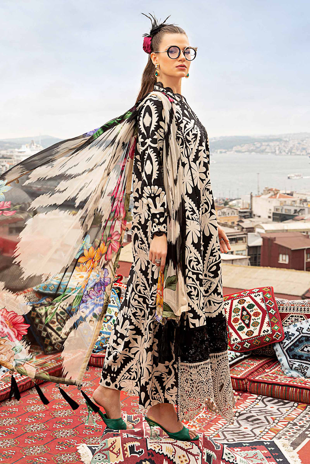 3 PIECE - UNSTITCHED | PRINTED LAWN - MB1202