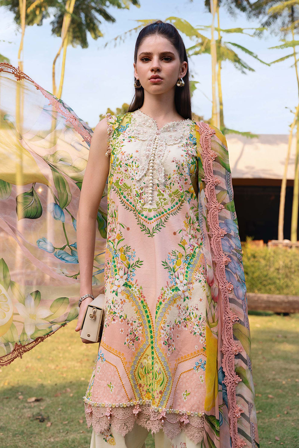 3 PIECE - UNSTITCHED | PRINTED LAWN - MB1225
