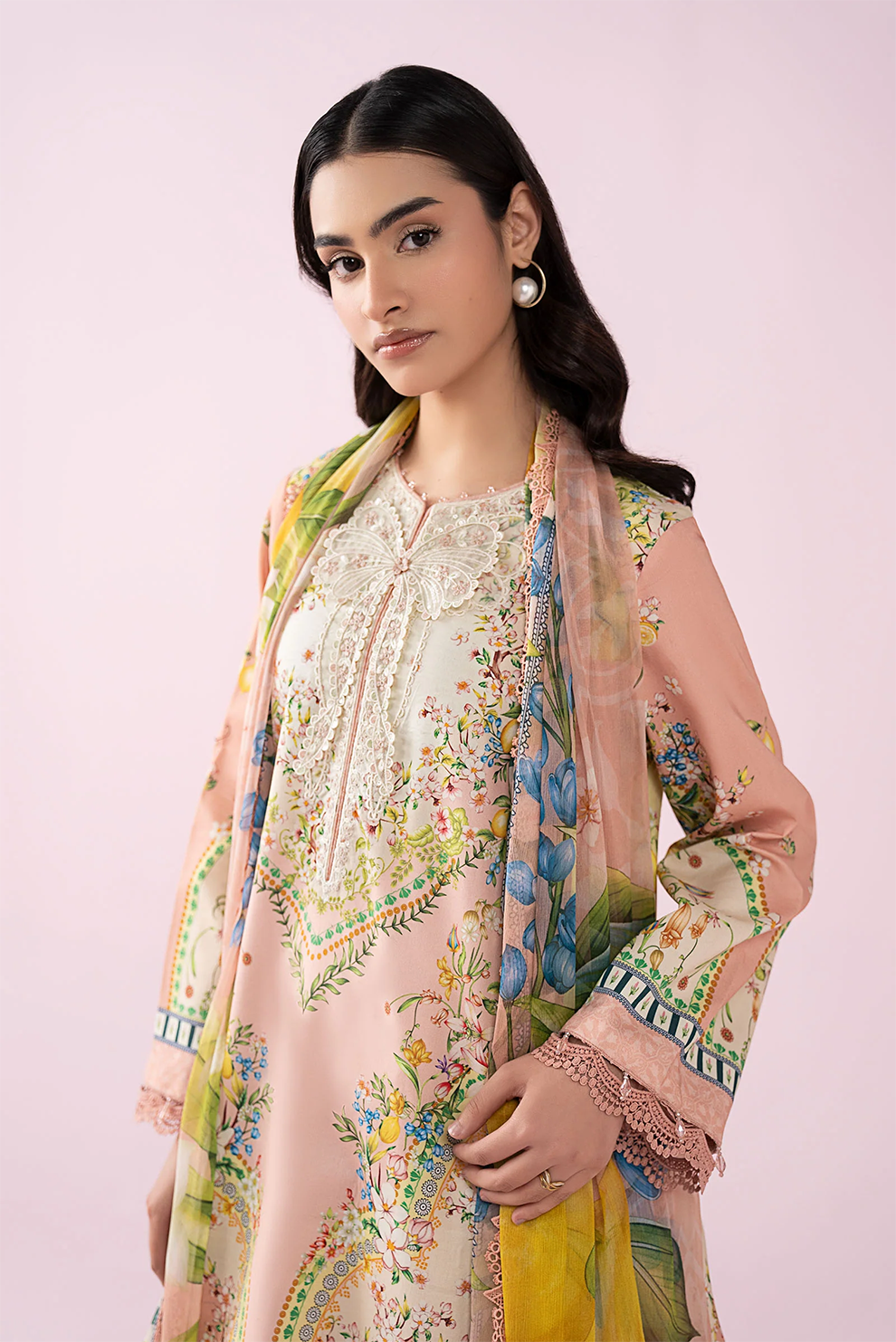 3 PIECE - UNSTITCHED | PRINTED LAWN - MB1225