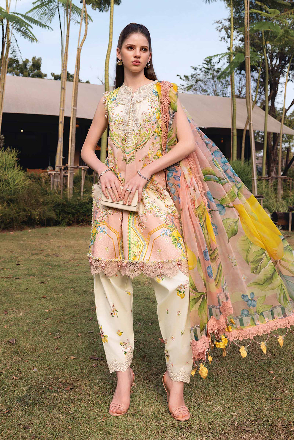 3 PIECE - UNSTITCHED | PRINTED LAWN - MB1225