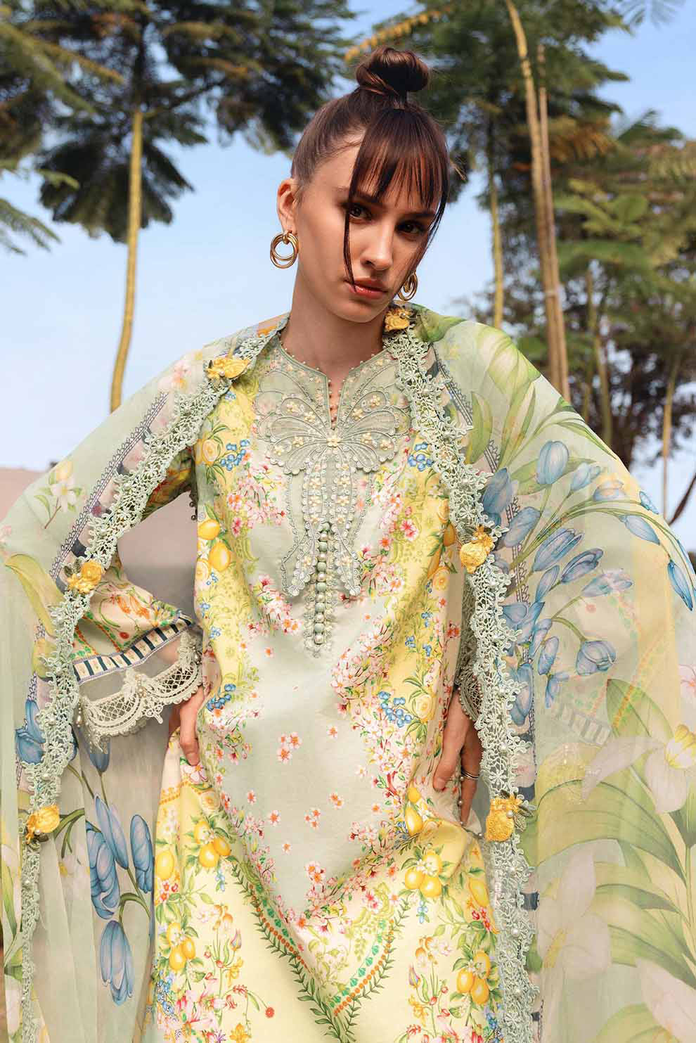 3 PIECE - UNSTITCHED | PRINTED LAWN - MB1226