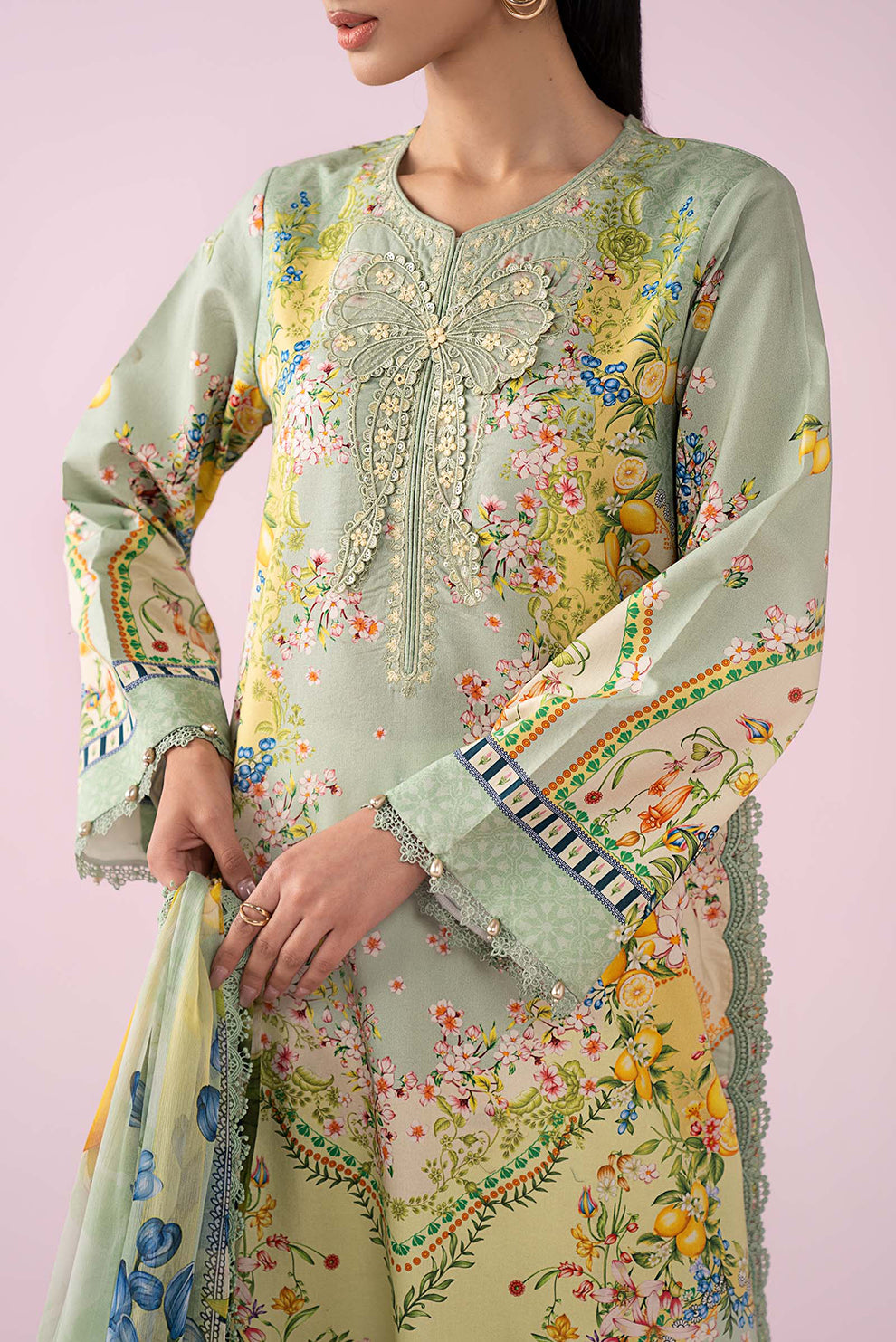 3 PIECE - UNSTITCHED | PRINTED LAWN - MB1226
