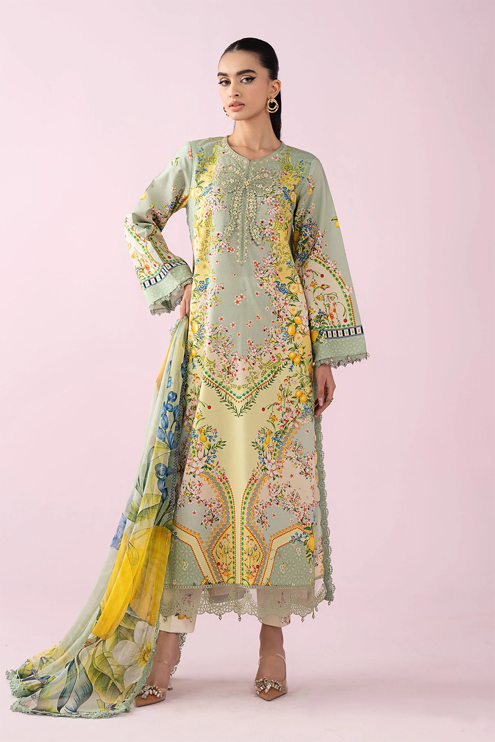 3 PIECE - UNSTITCHED | PRINTED LAWN - MB1226