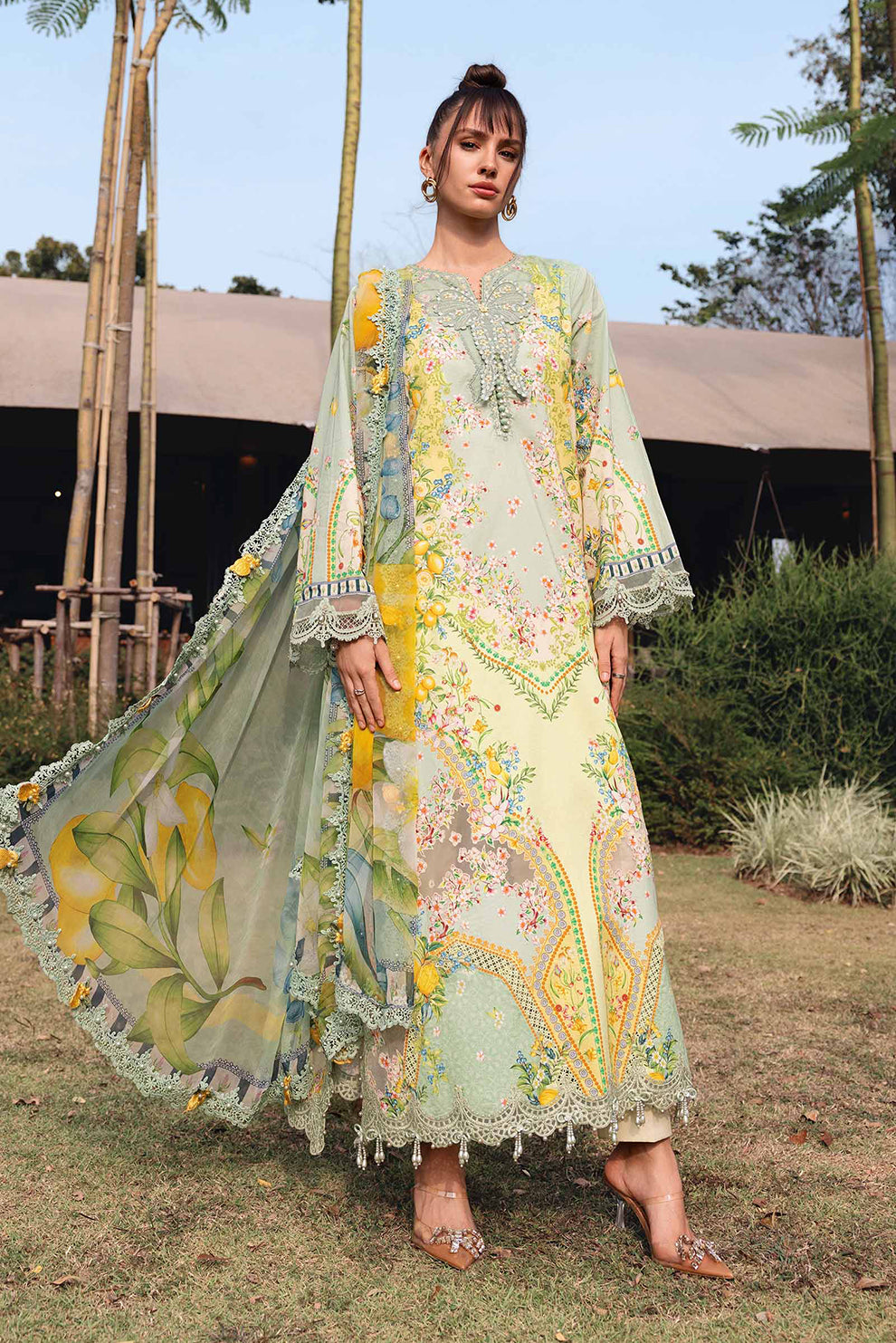 3 PIECE - UNSTITCHED | PRINTED LAWN - MB1226