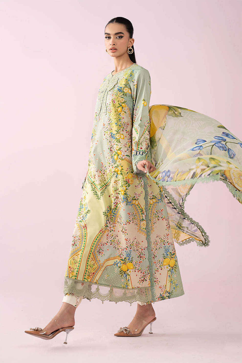 3 PIECE - UNSTITCHED | PRINTED LAWN - MB1226