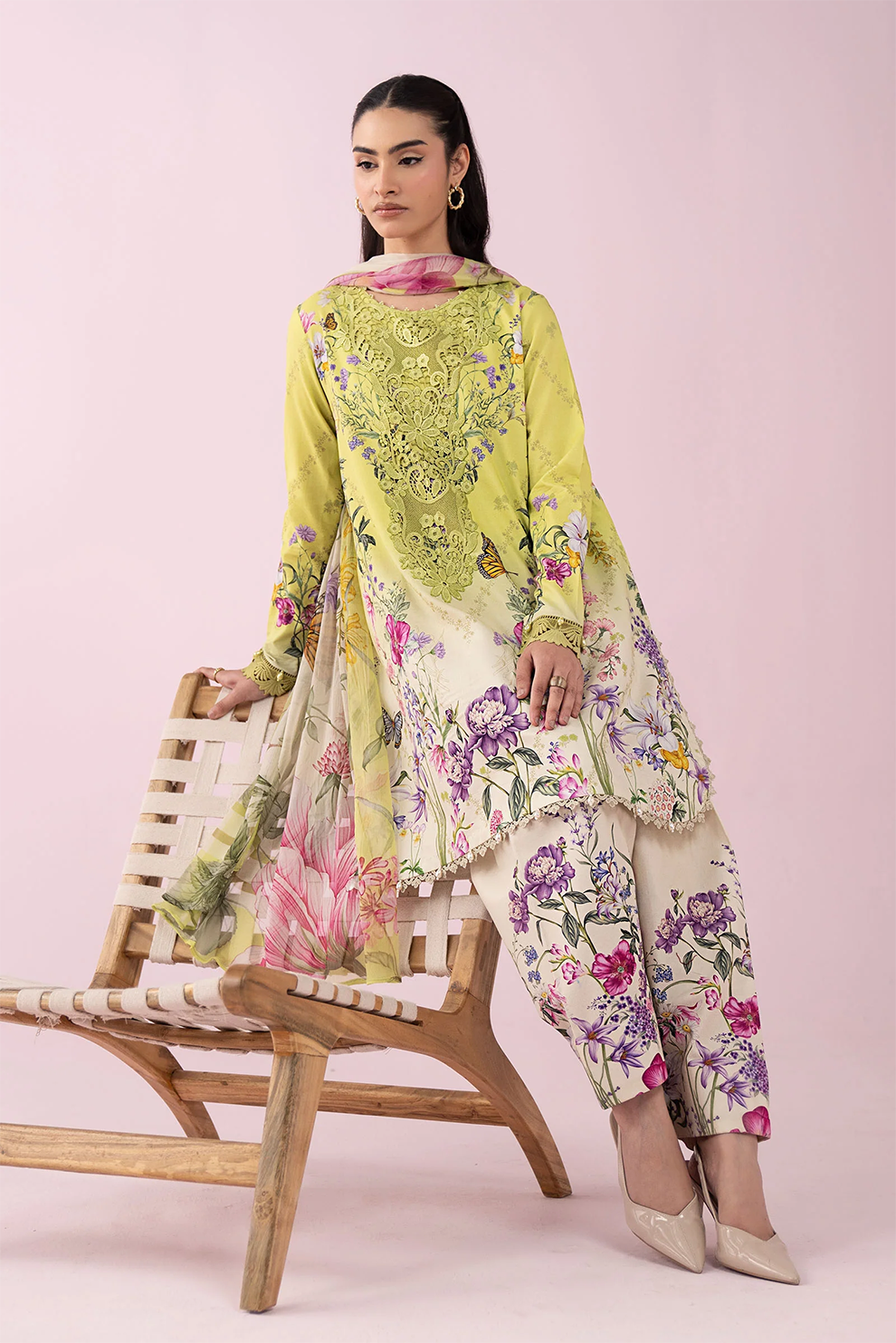 3 PIECE - UNSTITCHED | PRINTED LAWN - MB1227