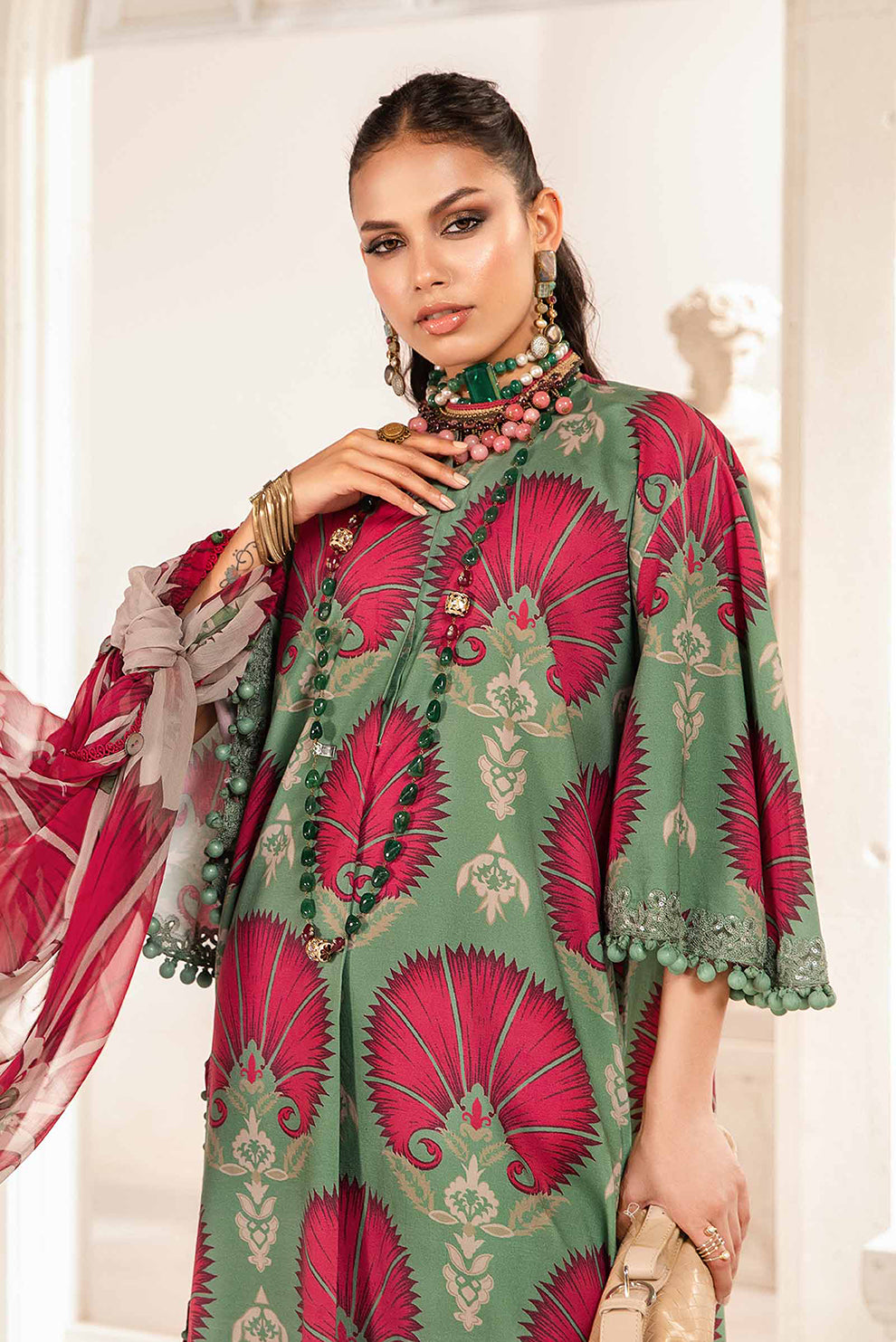 3 PIECE - UNSTITCHED | PRINTED LAWN - MB1200-B