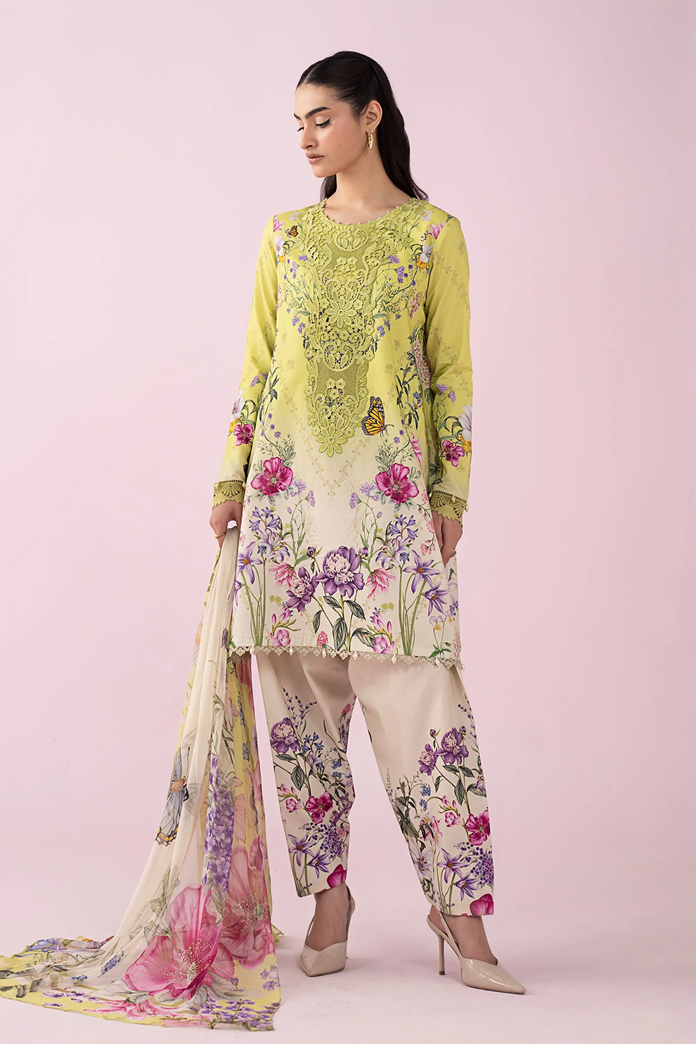 3 PIECE - UNSTITCHED | PRINTED LAWN - MB1227