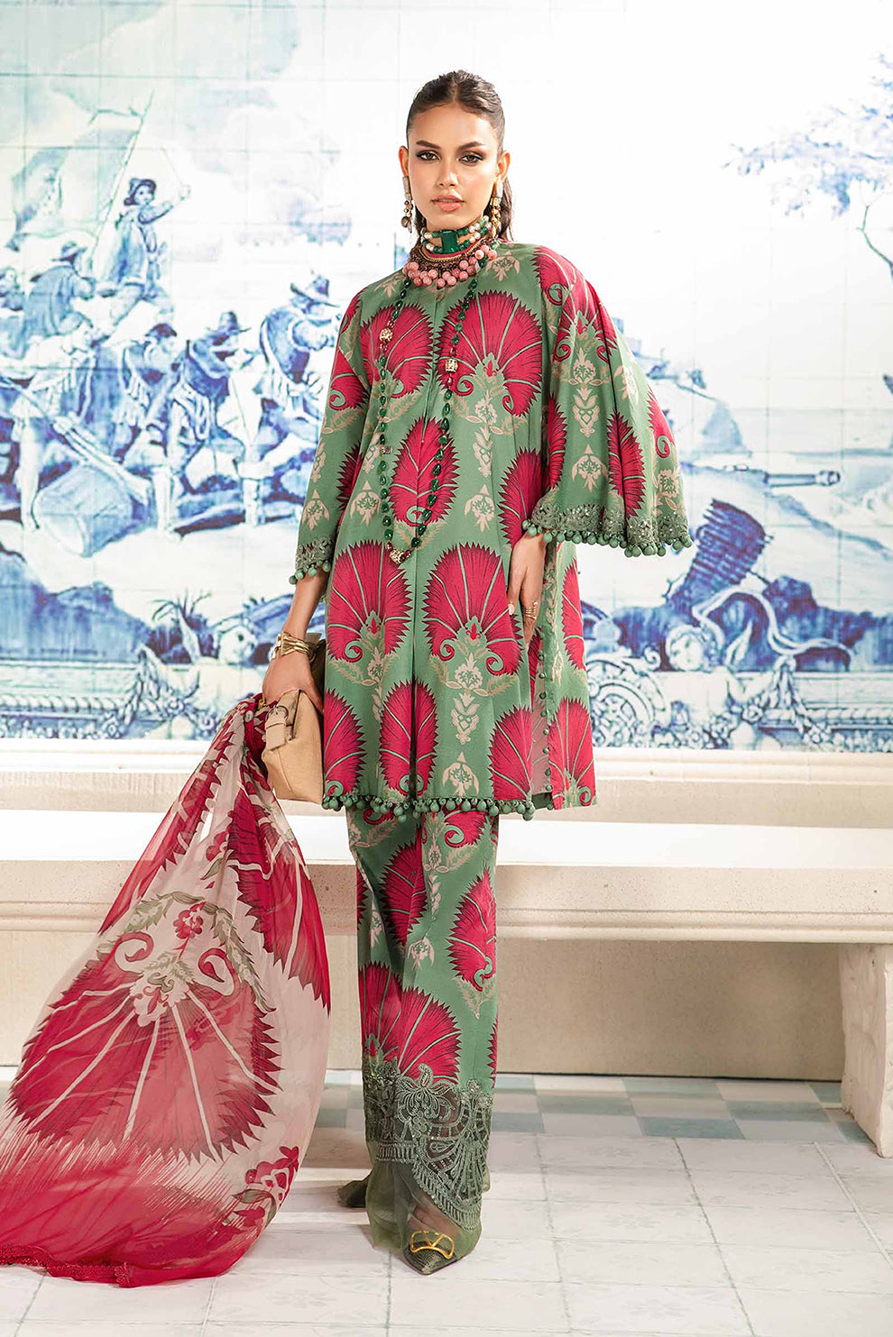 3 PIECE - UNSTITCHED | PRINTED LAWN - MB1200-B