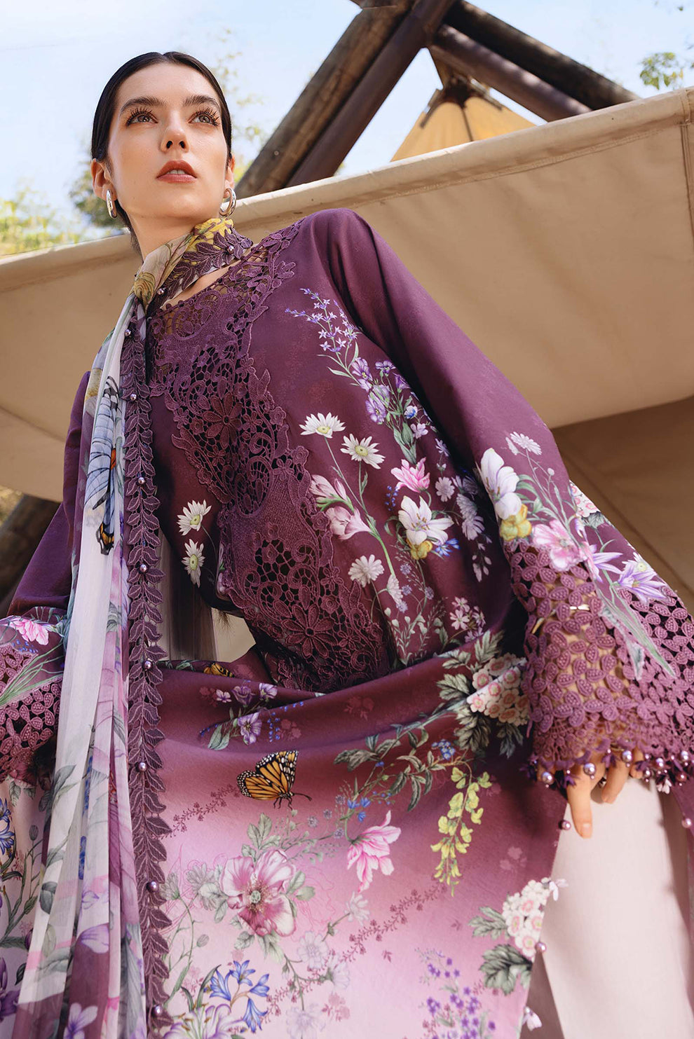 3 PIECE - UNSTITCHED | PRINTED LAWN - MB1228