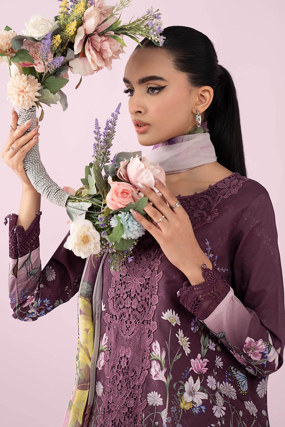 3 PIECE - UNSTITCHED | PRINTED LAWN - MB1228