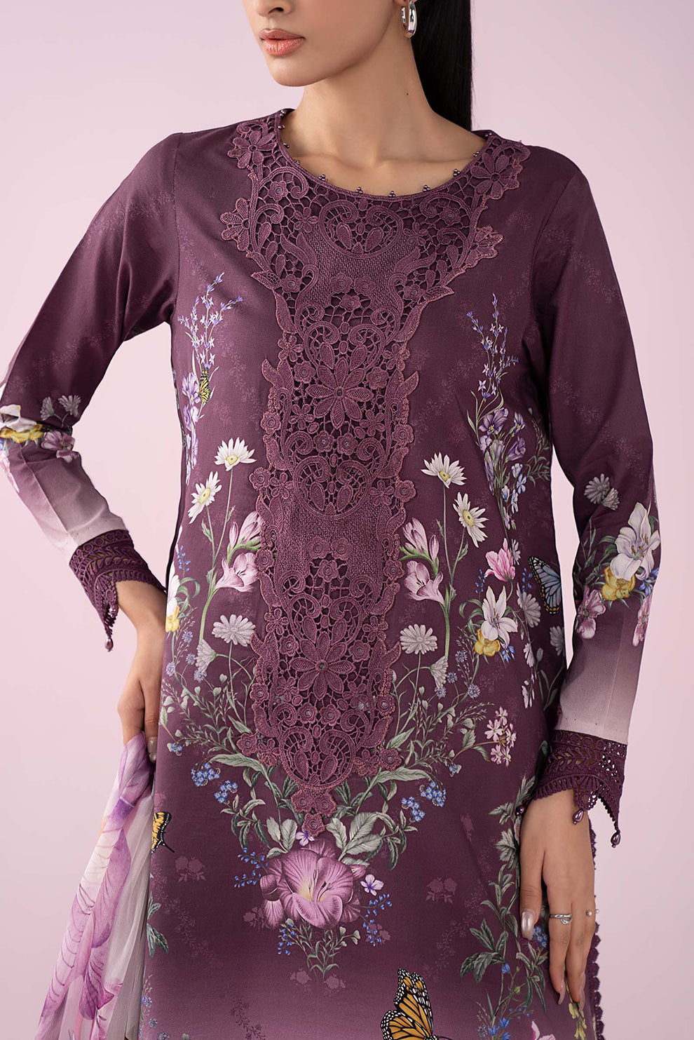 3 PIECE - UNSTITCHED | PRINTED LAWN - MB1228