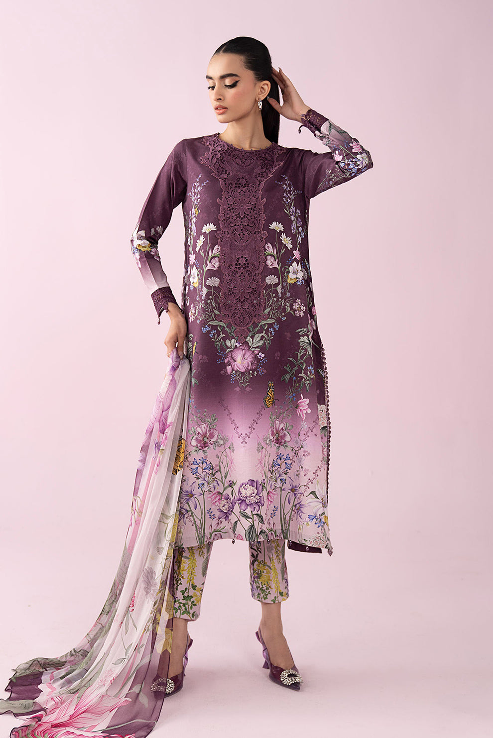 3 PIECE - UNSTITCHED | PRINTED LAWN - MB1228