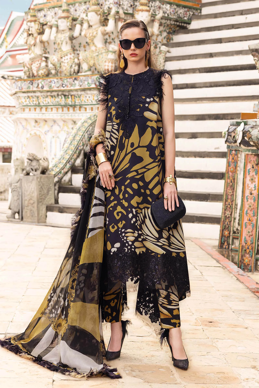 3 PIECE - UNSTITCHED | PRINTED LAWN - MB1216