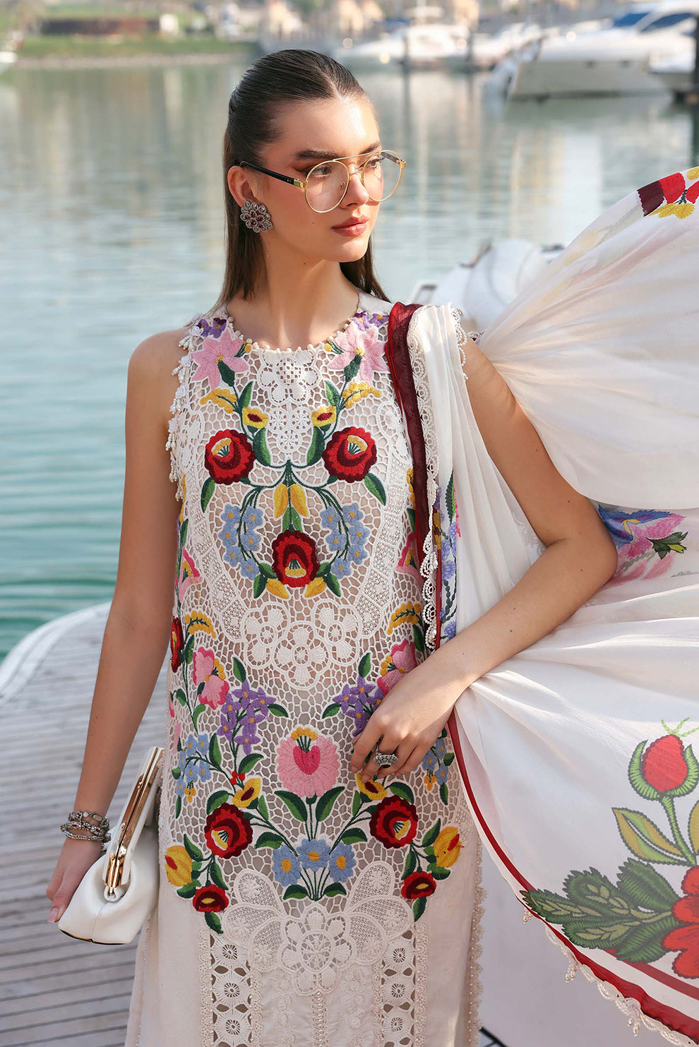 3 PIECE - UNSTITCHED | EMBROIDERED LAWN - MB1209