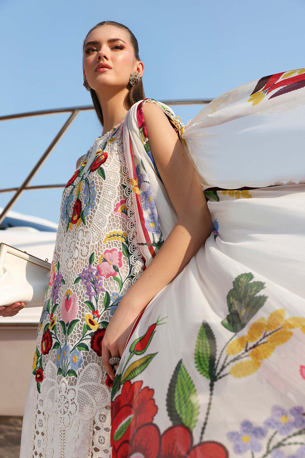3 PIECE - UNSTITCHED | EMBROIDERED LAWN - MB1209