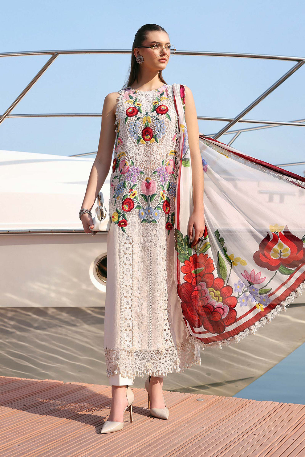 3 PIECE - UNSTITCHED | EMBROIDERED LAWN - MB1209