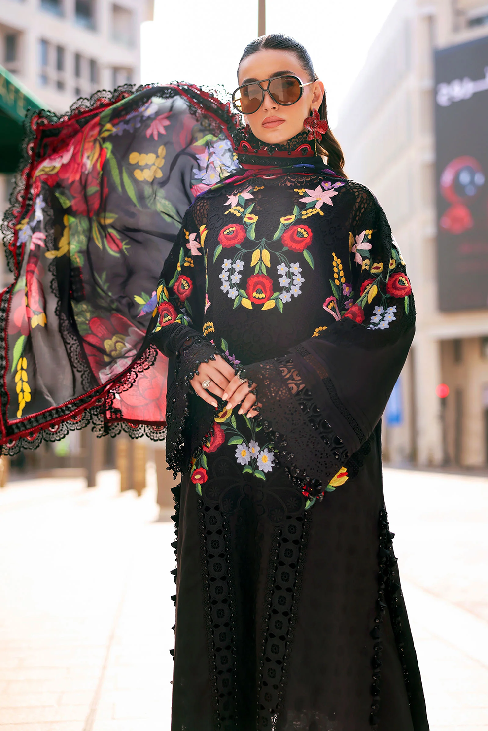 3 PIECE - UNSTITCHED | EMBROIDERED LAWN - MB1210
