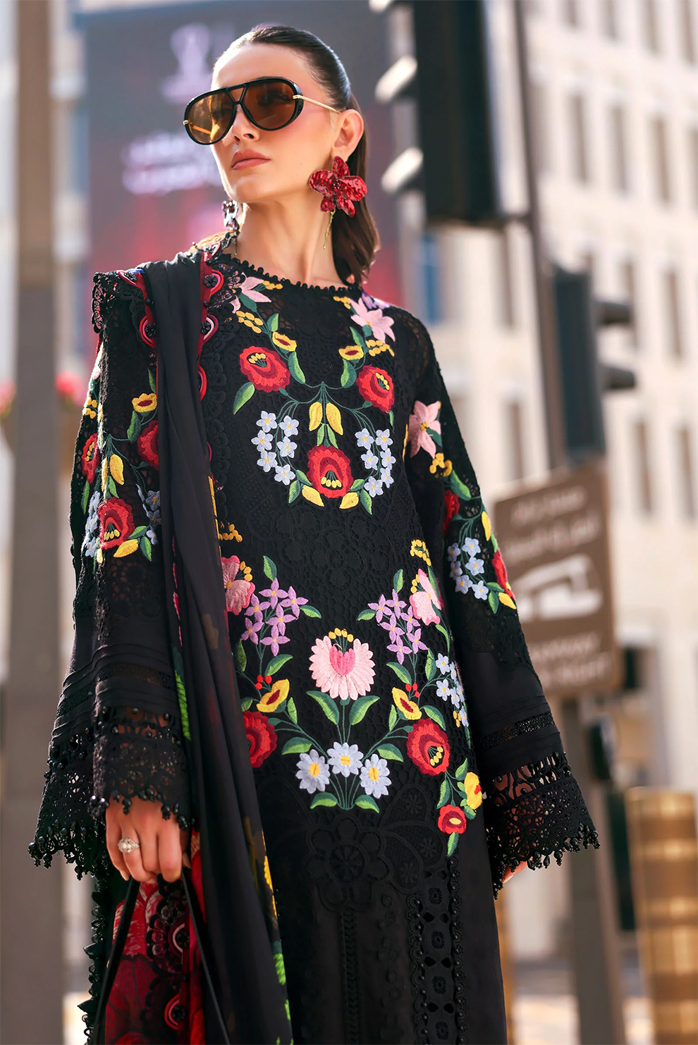3 PIECE - UNSTITCHED | EMBROIDERED LAWN - MB1210