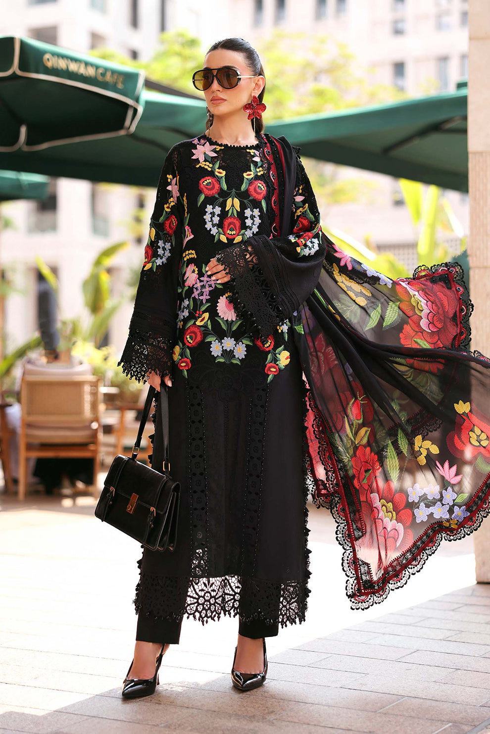3 PIECE - UNSTITCHED | EMBROIDERED LAWN - MB1210