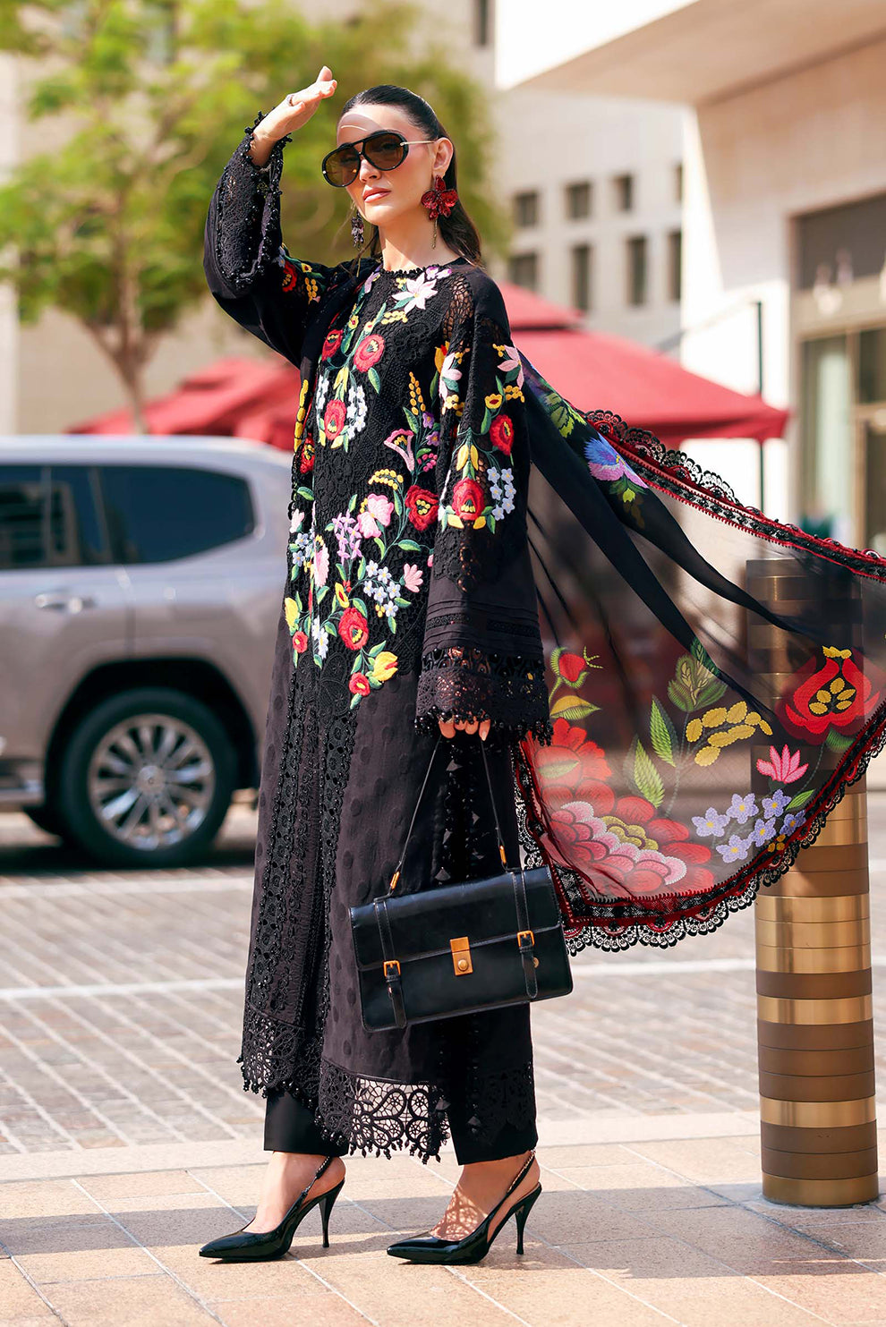 3 PIECE - UNSTITCHED | EMBROIDERED LAWN - MB1210