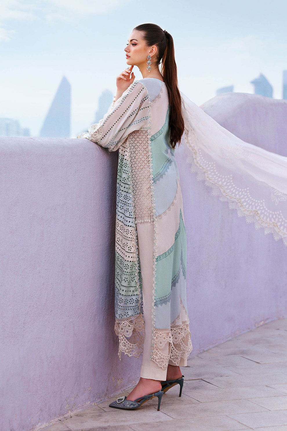 3 PIECE - UNSTITCHED | EMBROIDERED LAWN - MB1212