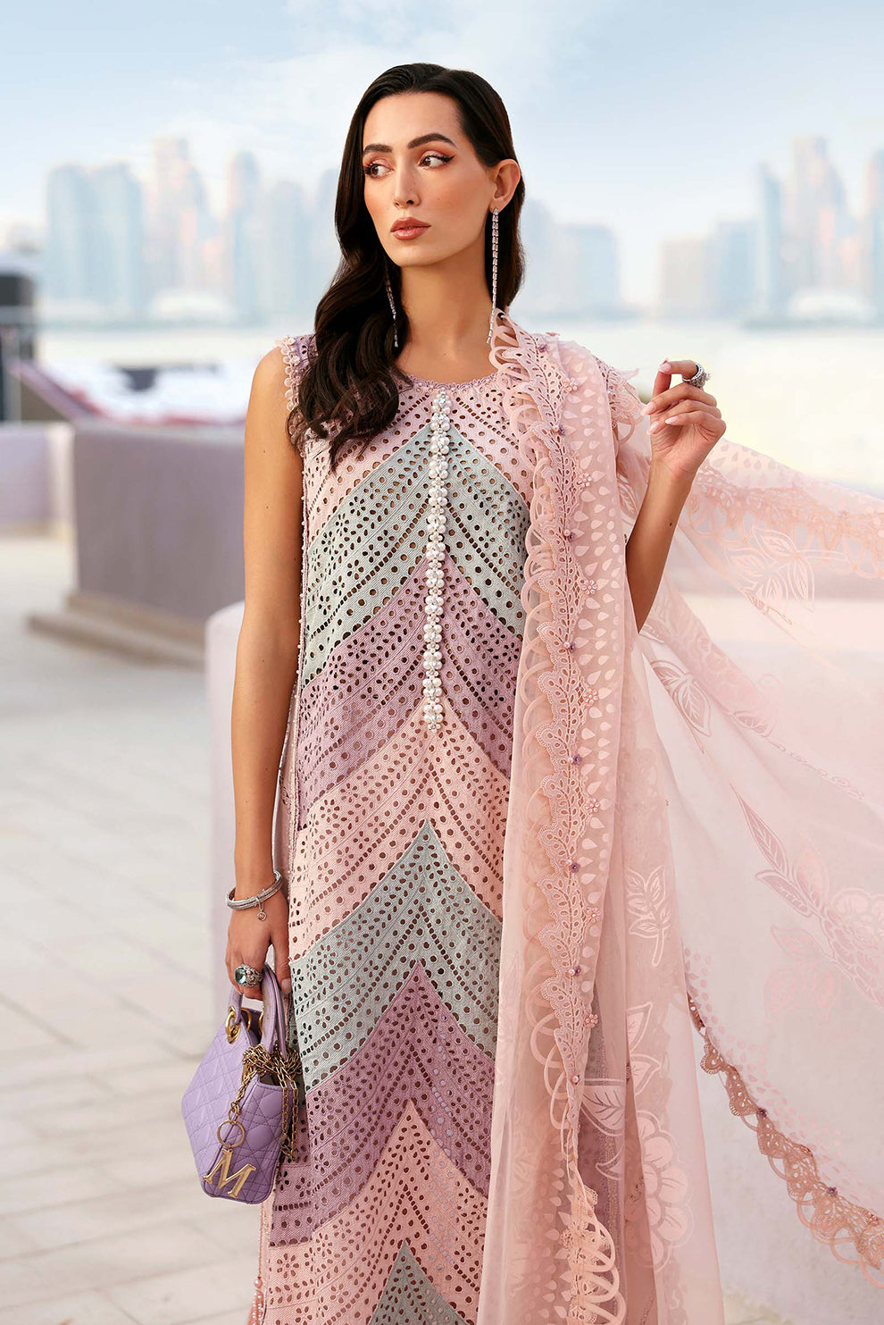 3 PIECE - UNSTITCHED | EMBROIDERED LAWN - MB1213