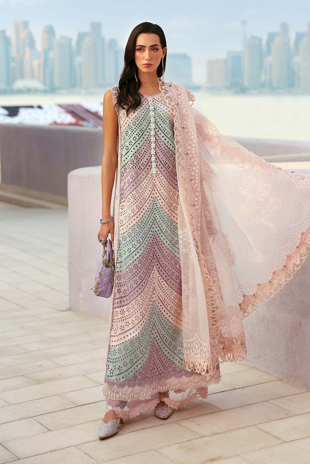 3 PIECE - UNSTITCHED | EMBROIDERED LAWN - MB1213
