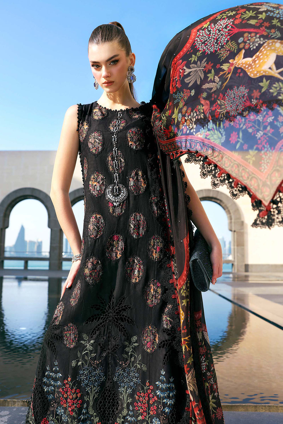 3 PIECE - UNSTITCHED | EMBROIDERED LAWN - MB1205