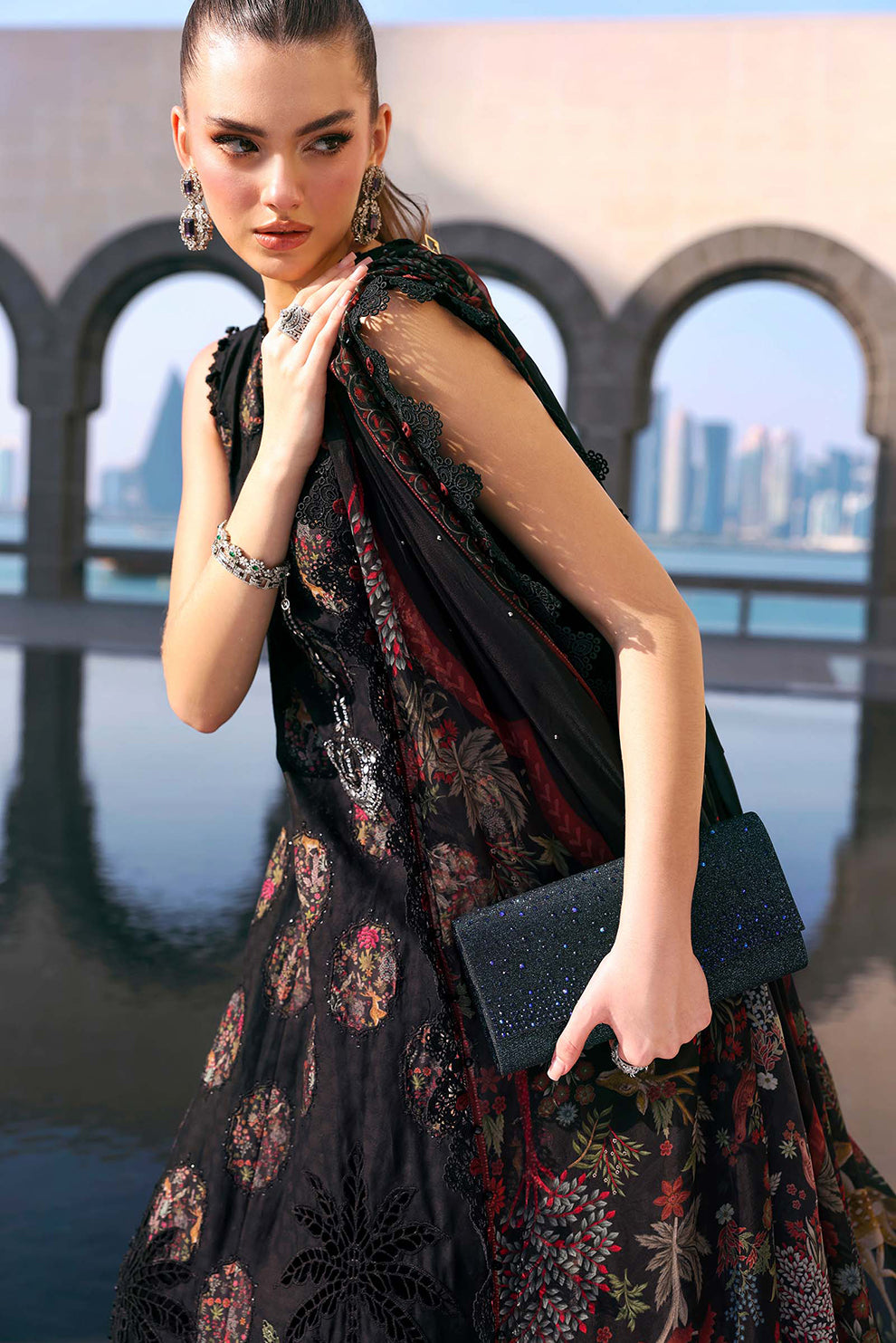 3 PIECE - UNSTITCHED | EMBROIDERED LAWN - MB1205
