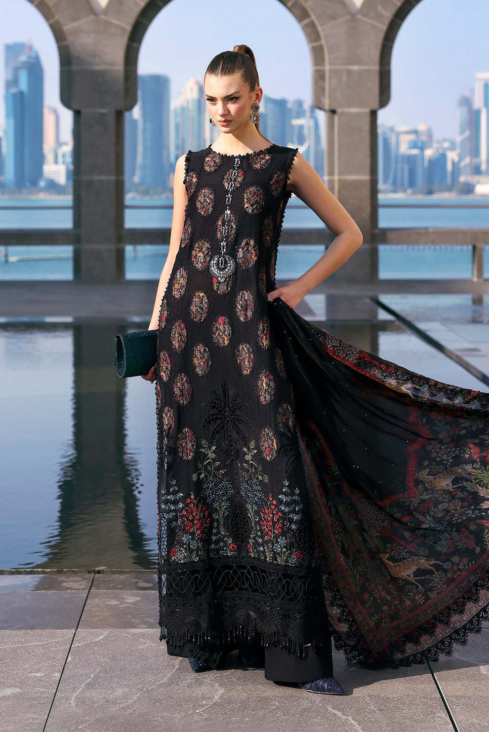 3 PIECE - UNSTITCHED | EMBROIDERED LAWN - MB1205