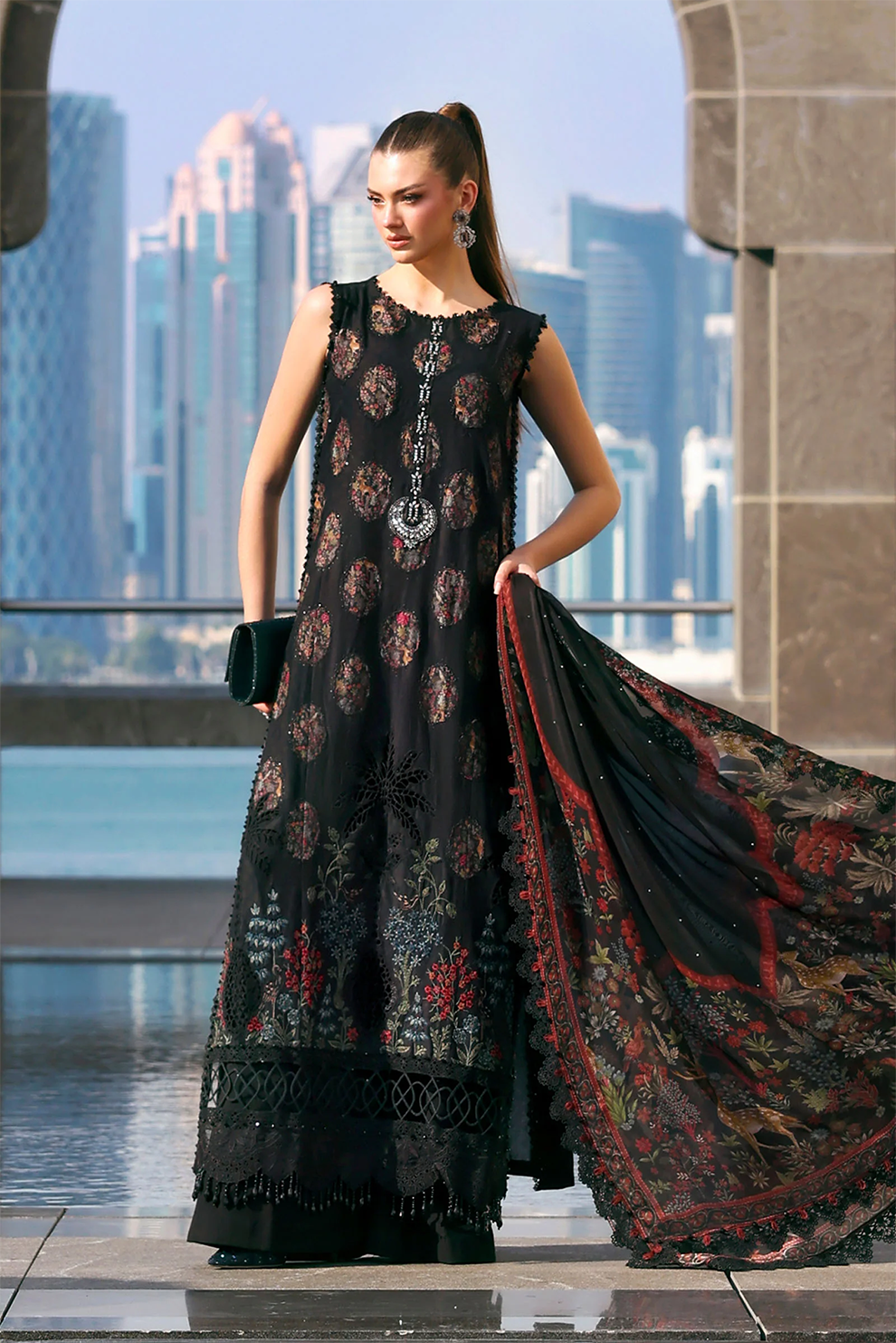 3 PIECE - UNSTITCHED | EMBROIDERED LAWN - MB1205