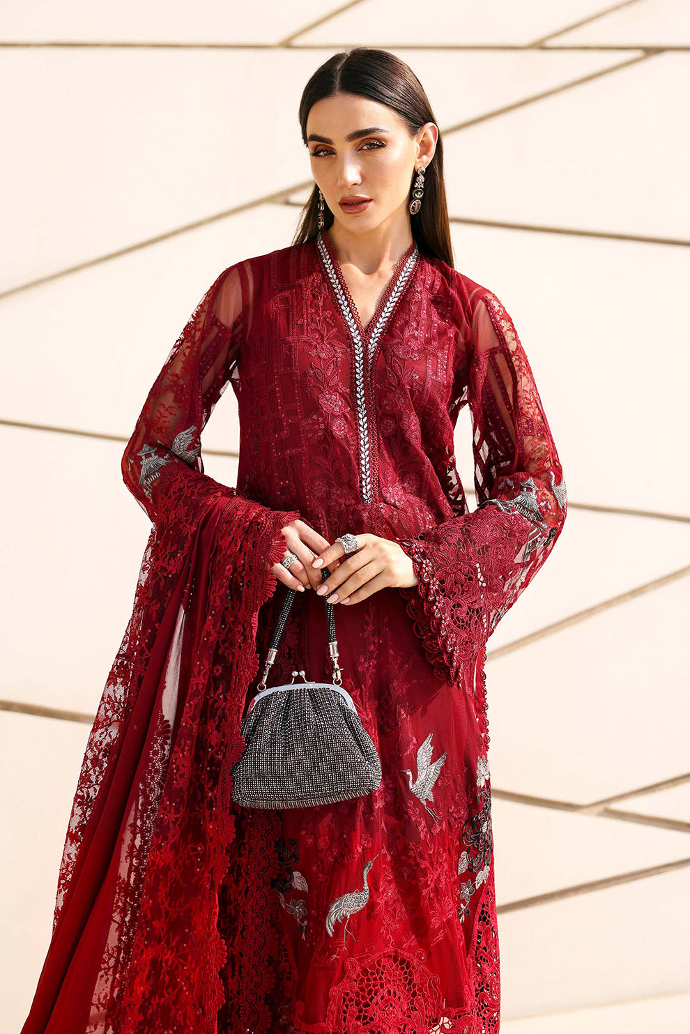 3 PIECE - UNSTITCHED | EMBROIDERED LAWN - MB1206