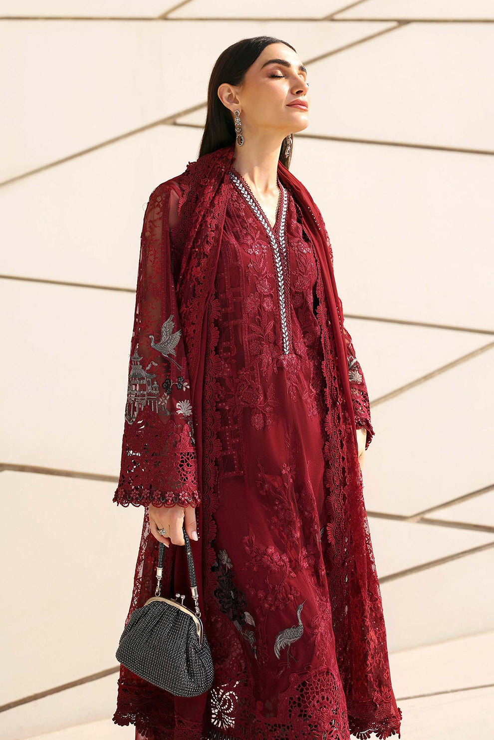 3 PIECE - UNSTITCHED | EMBROIDERED LAWN - MB1206