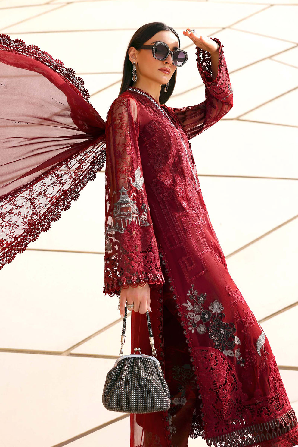 3 PIECE - UNSTITCHED | EMBROIDERED LAWN - MB1206