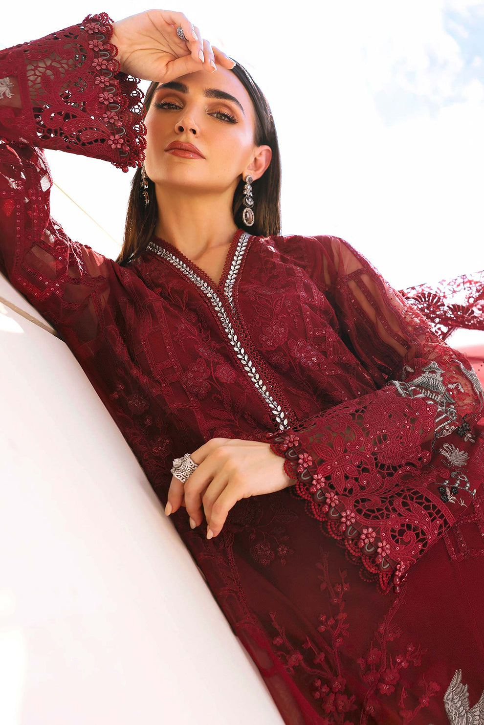 3 PIECE - UNSTITCHED | EMBROIDERED LAWN - MB1206