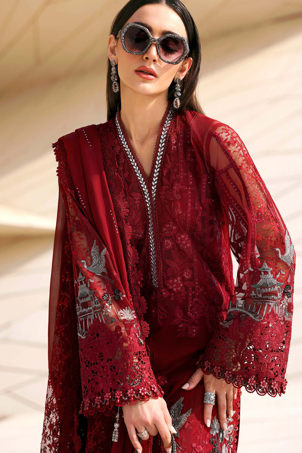 3 PIECE - UNSTITCHED | EMBROIDERED LAWN - MB1206