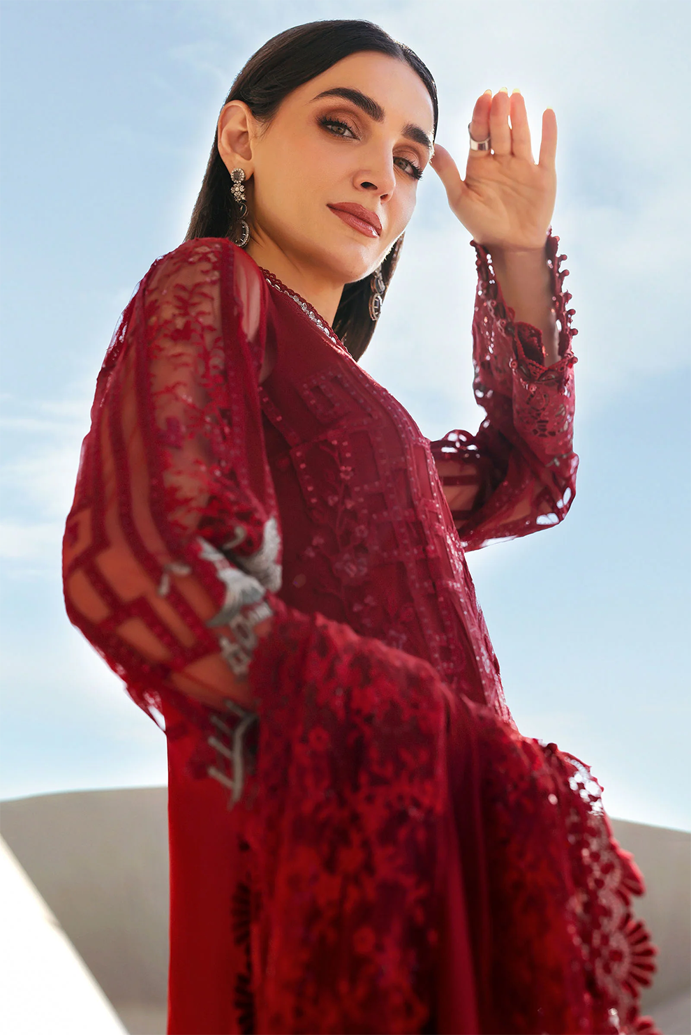 3 PIECE - UNSTITCHED | EMBROIDERED LAWN - MB1206