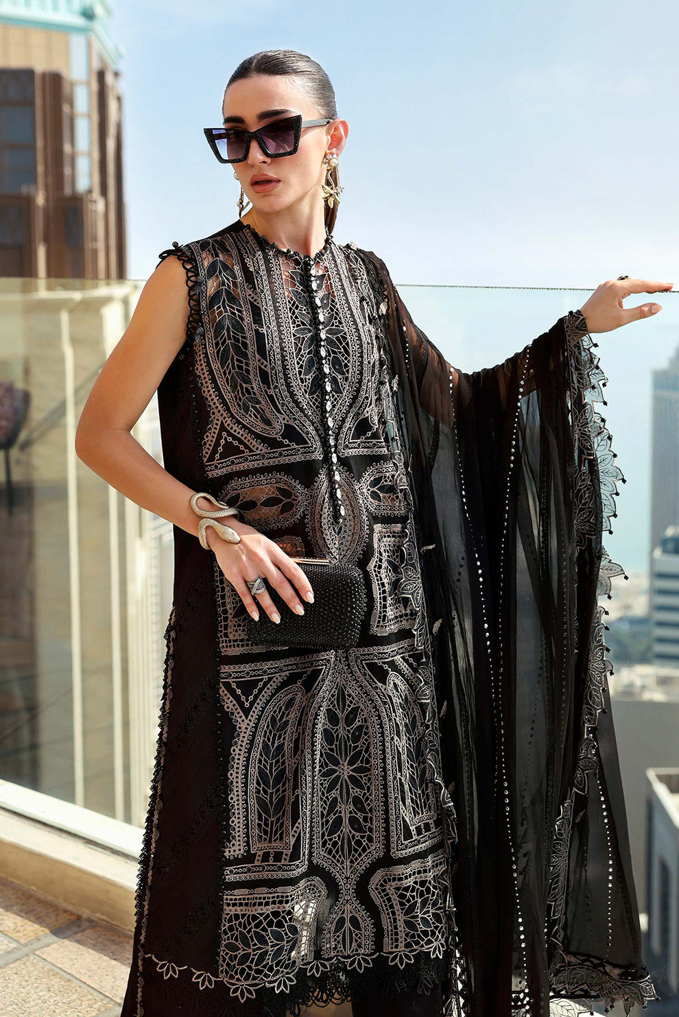 3 PIECE - UNSTITCHED | EMBROIDERED LAWN - MB1208