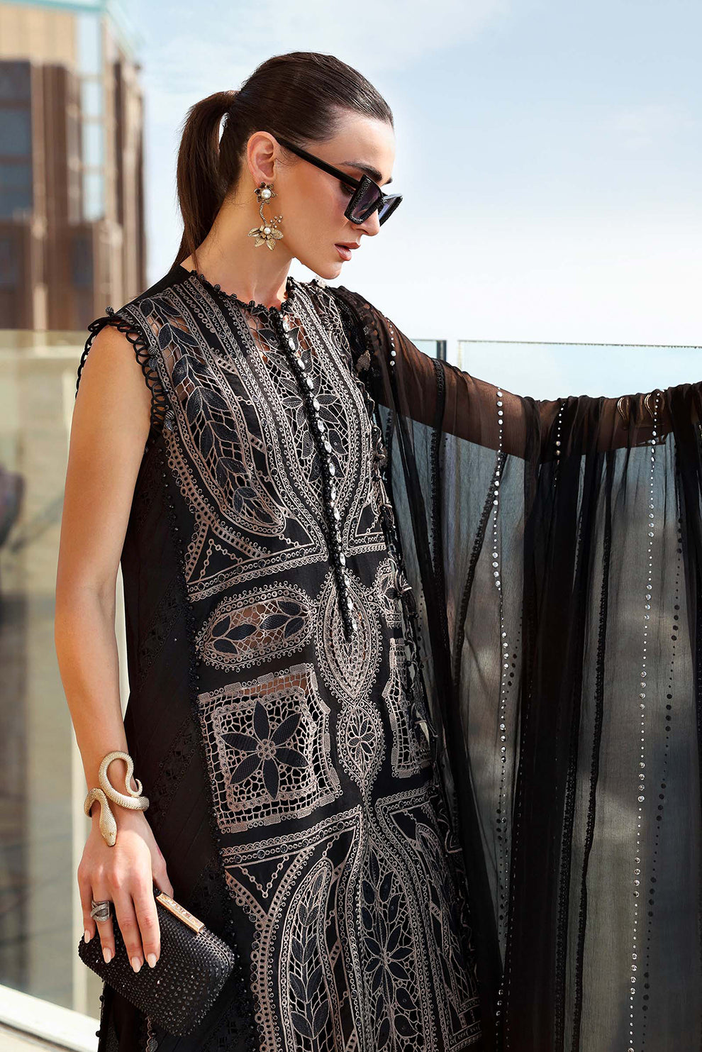 3 PIECE - UNSTITCHED | EMBROIDERED LAWN - MB1208