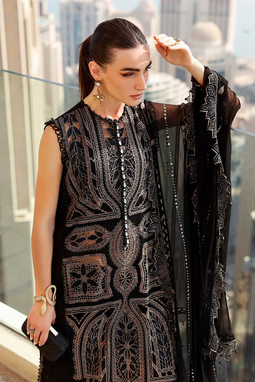 3 PIECE - UNSTITCHED | EMBROIDERED LAWN - MB1208